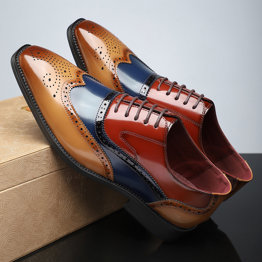 Men’s Wingtip Brogue Dress Shoes - Polished Look & Lace-Up Style