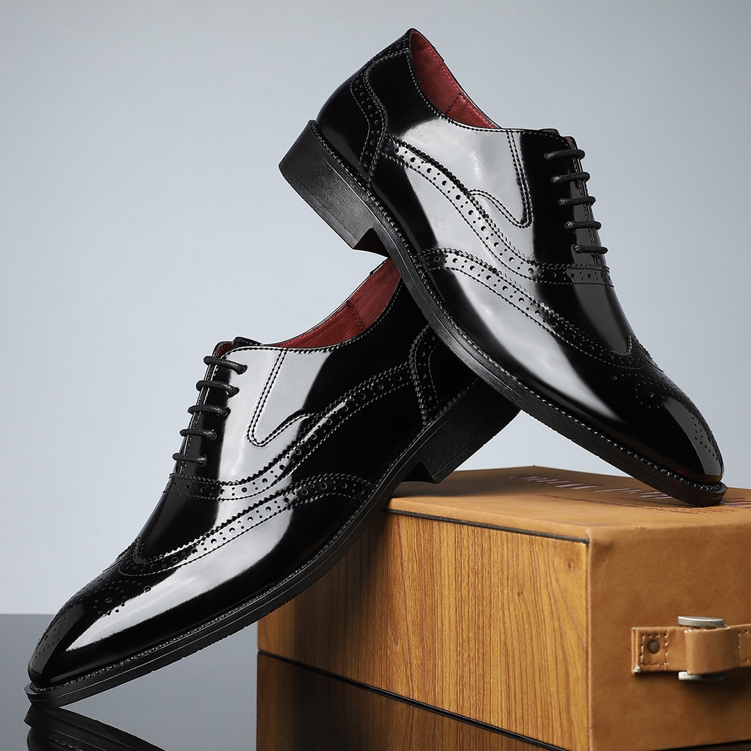 Men’s Wingtip Brogue Dress Shoes - Polished Look & Lace-Up Style