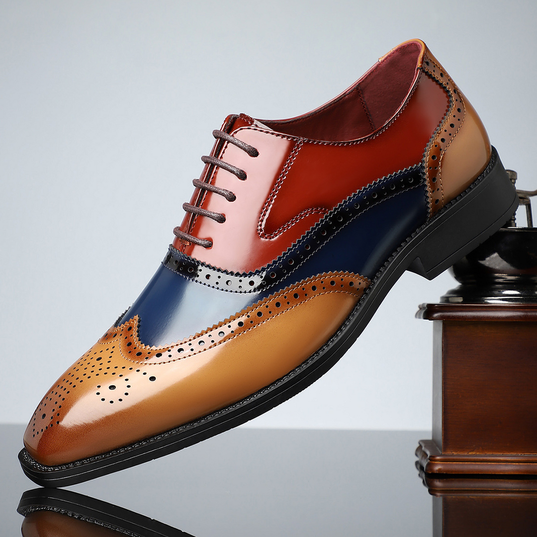 Men’s Wingtip Brogue Dress Shoes - Polished Look & Lace-Up Style