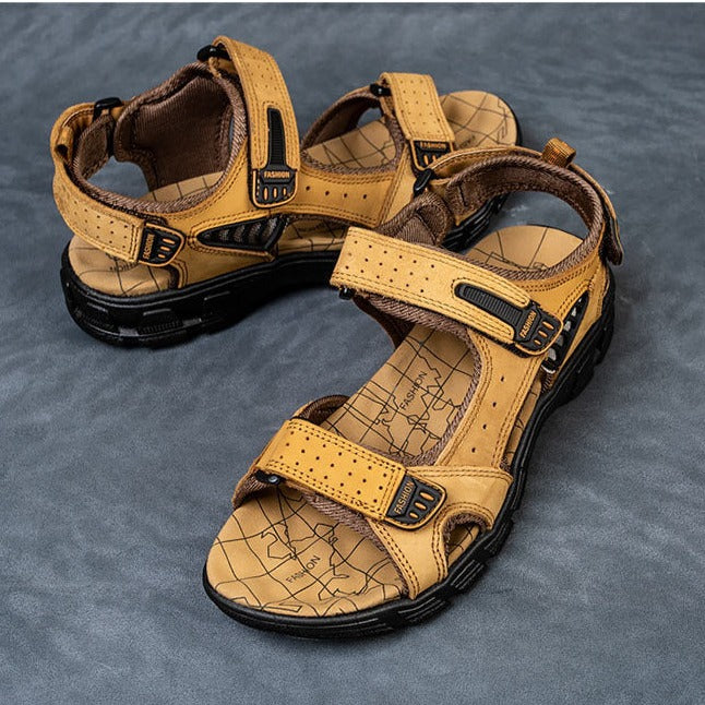 Adjustable Strap Sandals Men – Shaped Sole & Textured Footbed
