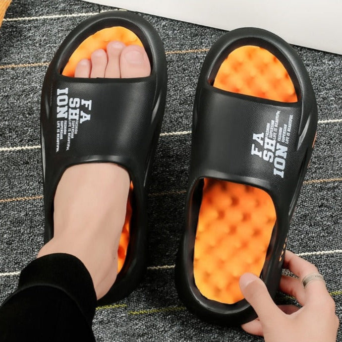 Slide Sandals Men – Matte Finish & Textured Footbed