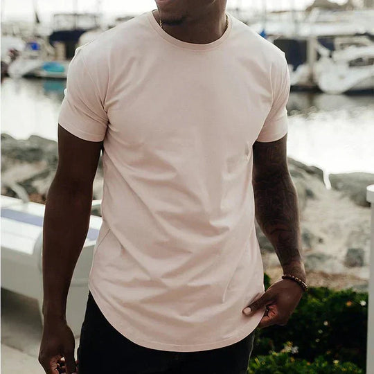 Fitted Short-Sleeve T-Shirt Men – Panel Structure, Refined Surface