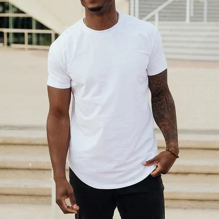 Fitted Short-Sleeve T-Shirt Men – Panel Structure, Refined Surface