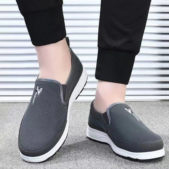 Mesh-Texture Slip-On Casual Shoes for Men
