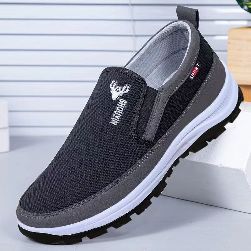 Mesh-Texture Slip-On Casual Shoes for Men