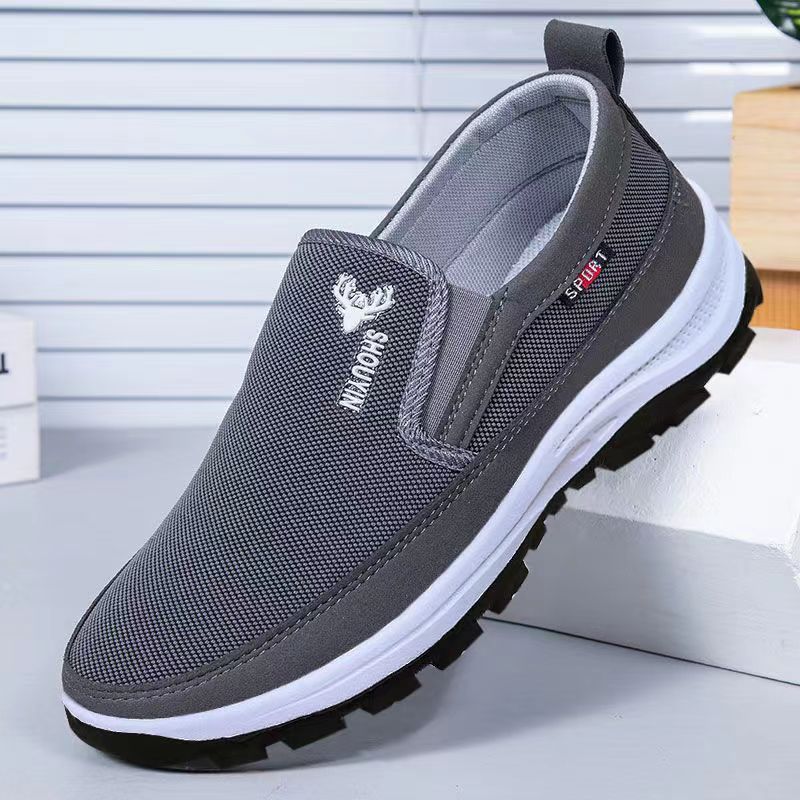 Mesh-Texture Slip-On Casual Shoes for Men