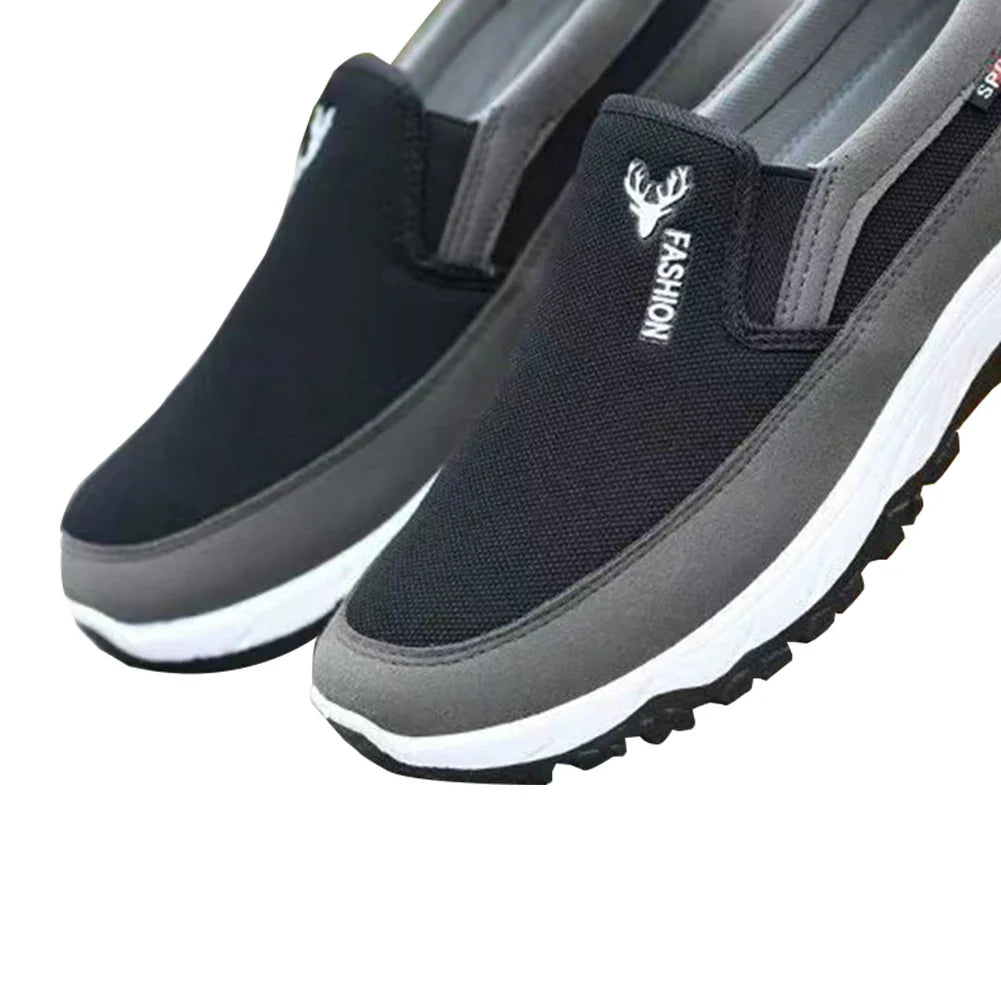 Mesh-Texture Slip-On Casual Shoes for Men
