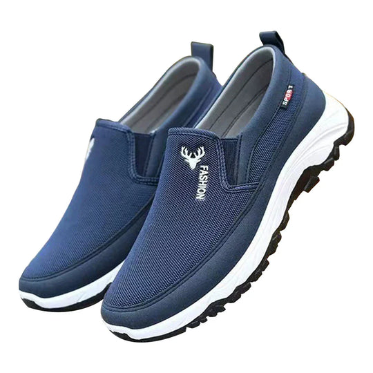 Mesh-Texture Slip-On Casual Shoes for Men