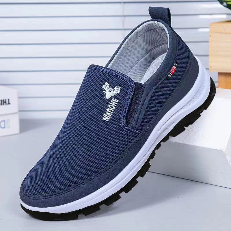 Mesh-Texture Slip-On Casual Shoes for Men