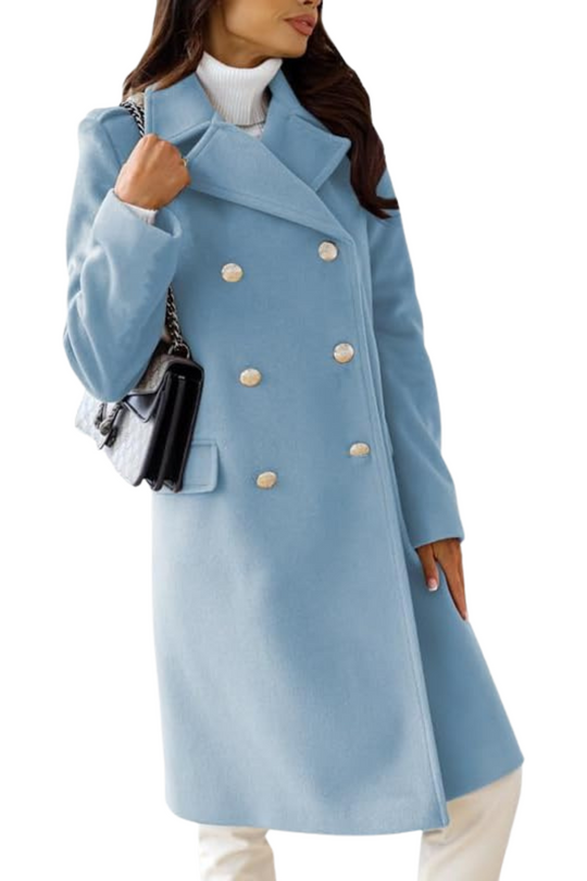 Mid-Calf Structured Overcoat for Women
