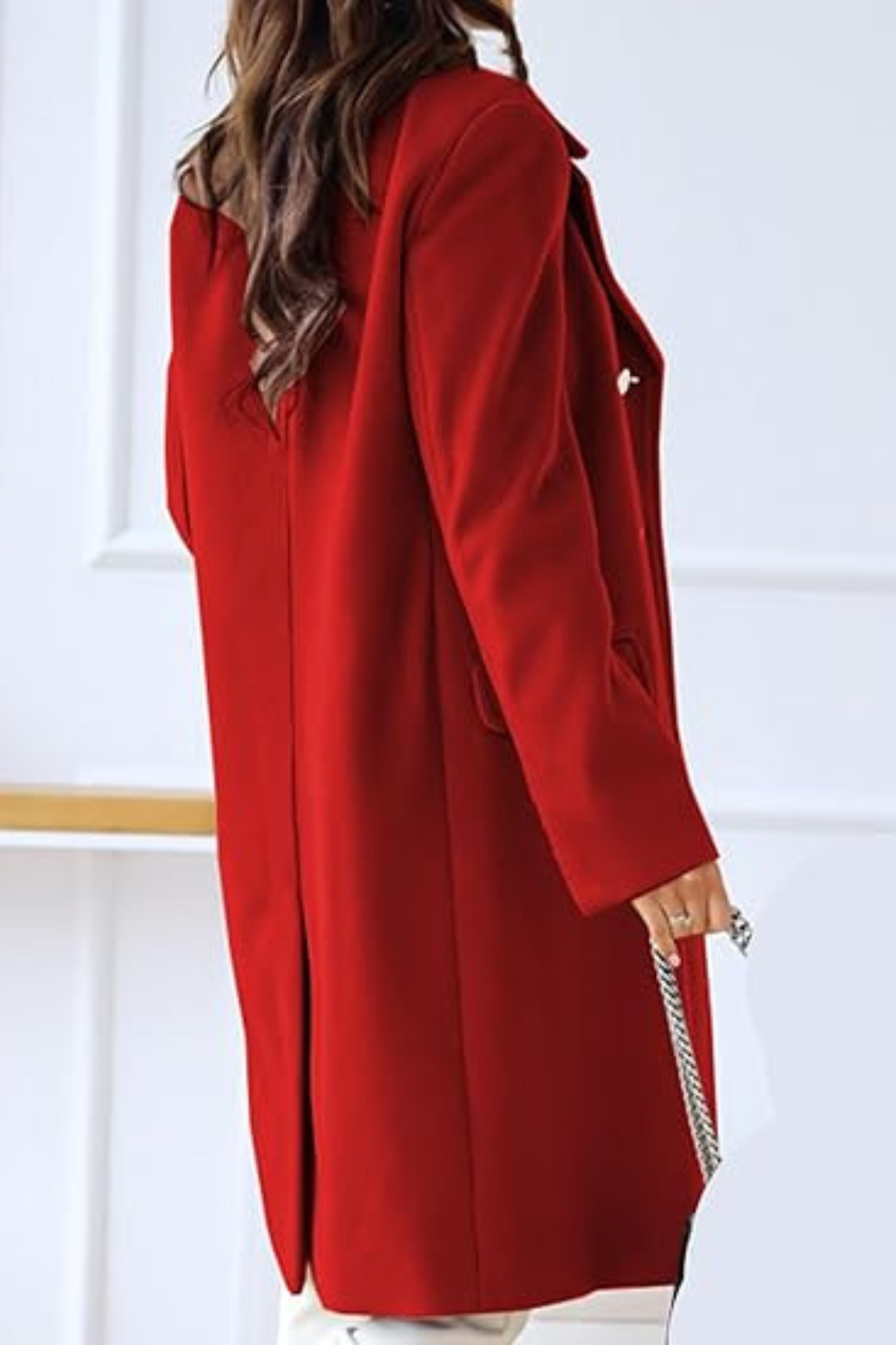 Mid-Calf Structured Overcoat for Women