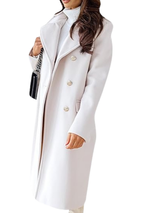 Mid-Calf Structured Overcoat for Women