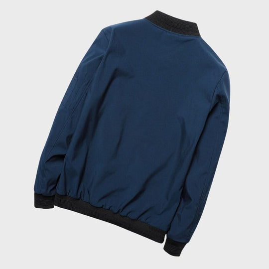 Modern Fit Bomber Jacket with Zippers for Men