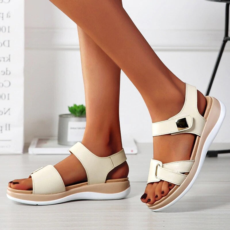 Open-Toe Sandals Women - Adjustable Straps & Cushioned Sole