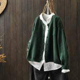 Oversized Knit Cardigan with Pocket for Women