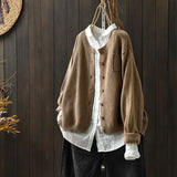 Oversized Knit Cardigan with Pocket for Women