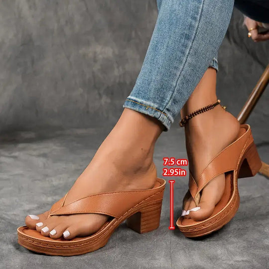 Platform Thong Heel Sandals for Women