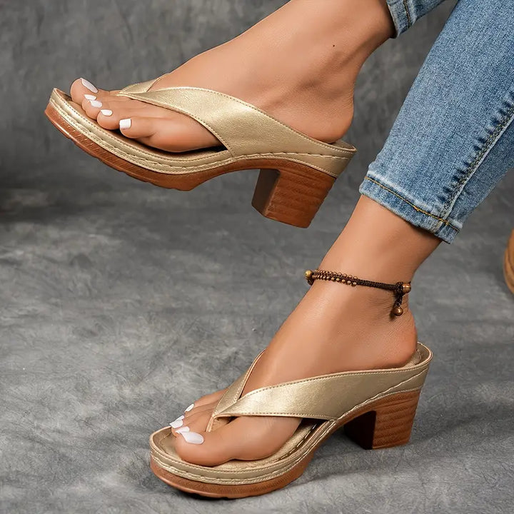 Platform Thong Heel Sandals for Women