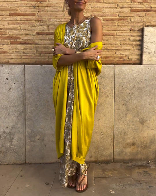 Printed Jumpsuit with Overlay for Women