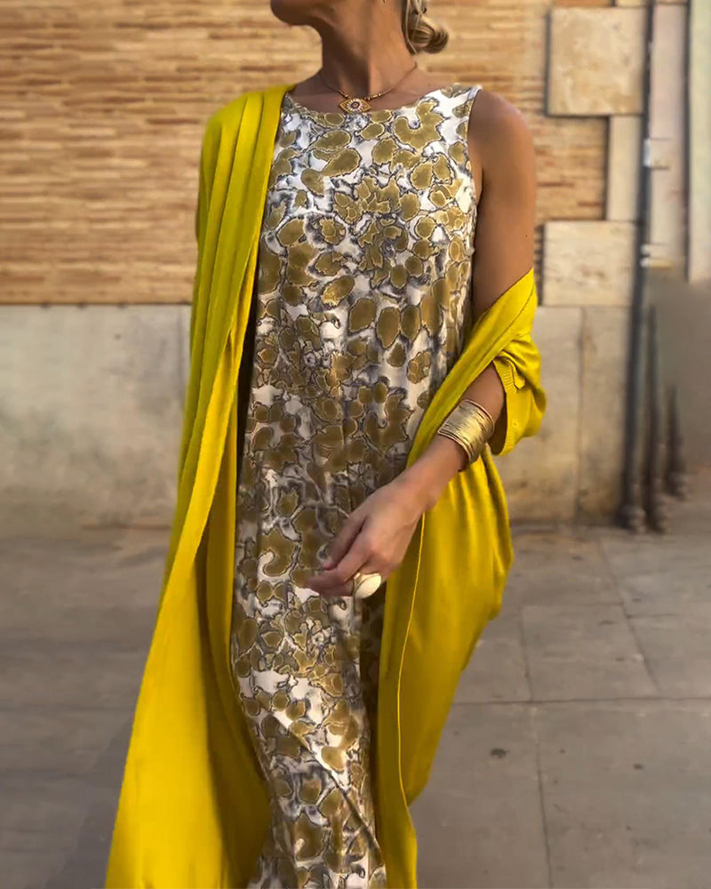 Printed Jumpsuit with Overlay for Women