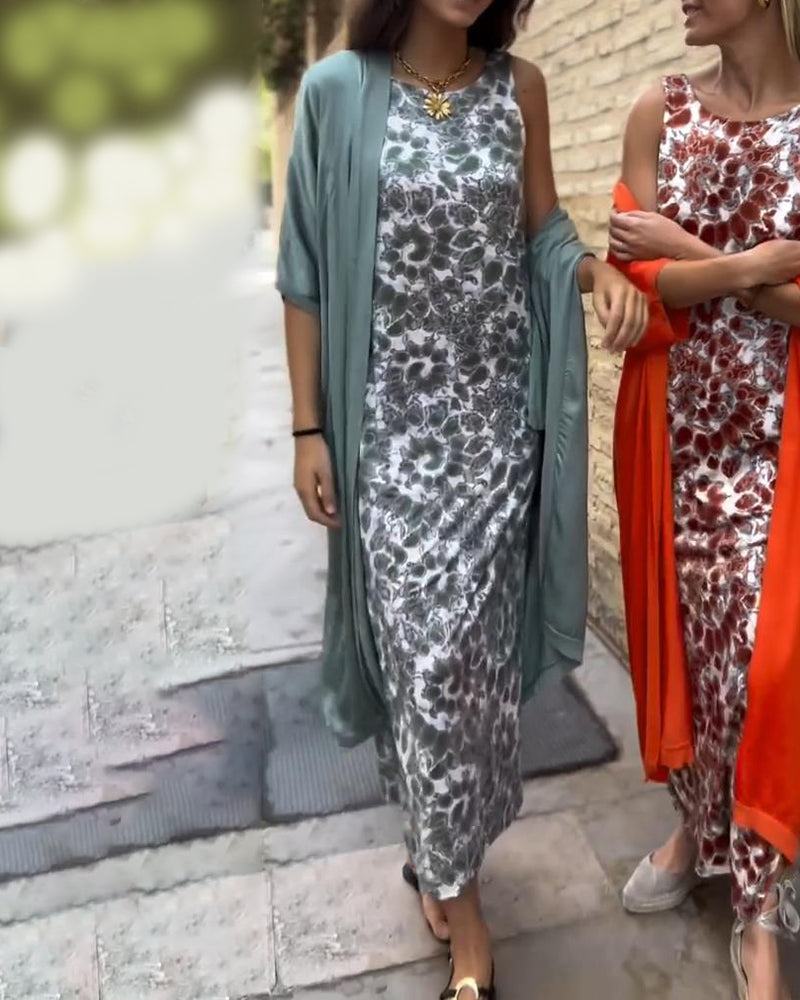 Printed Jumpsuit with Overlay for Women