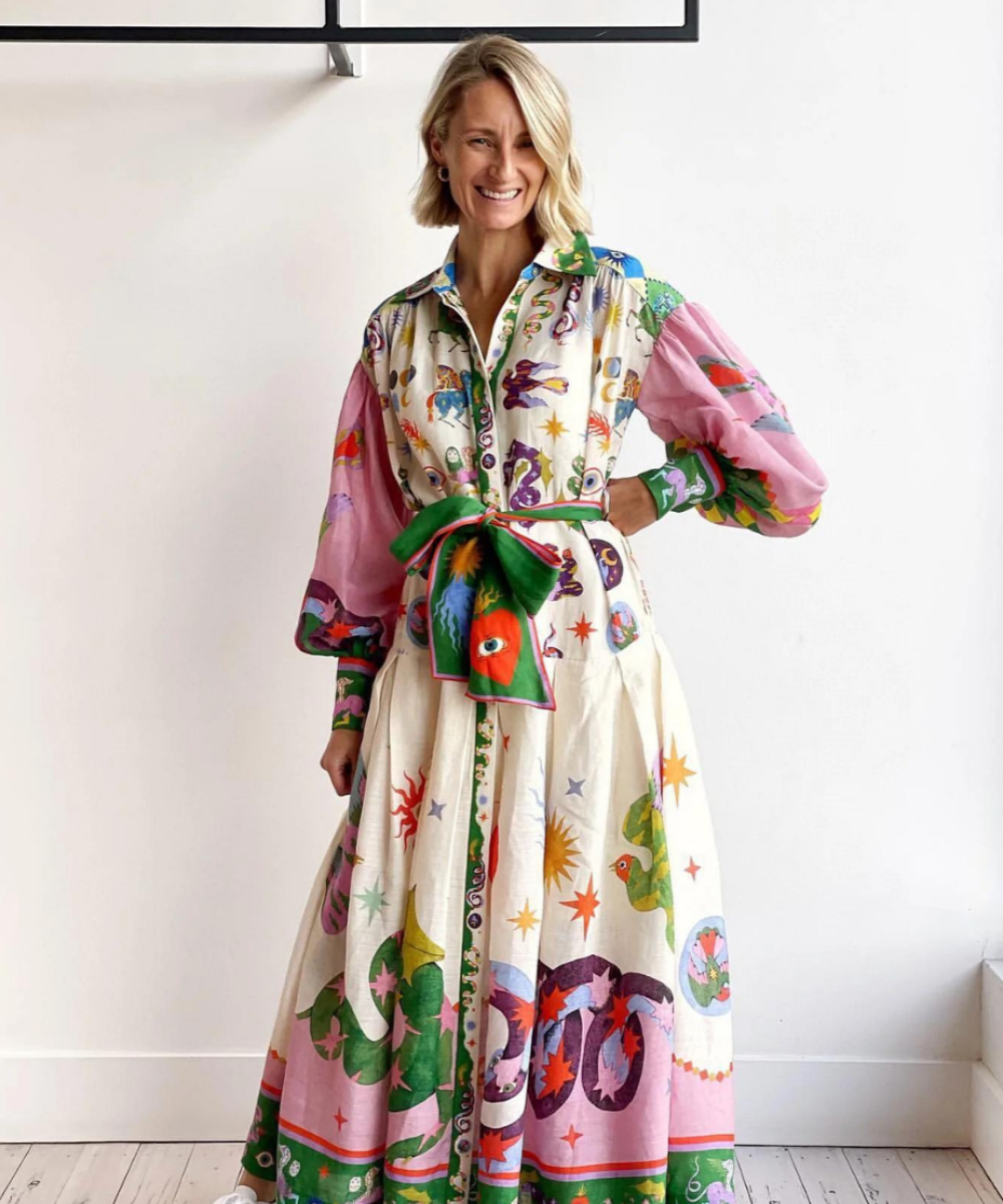Italian Maxi Shirt Dress for Women