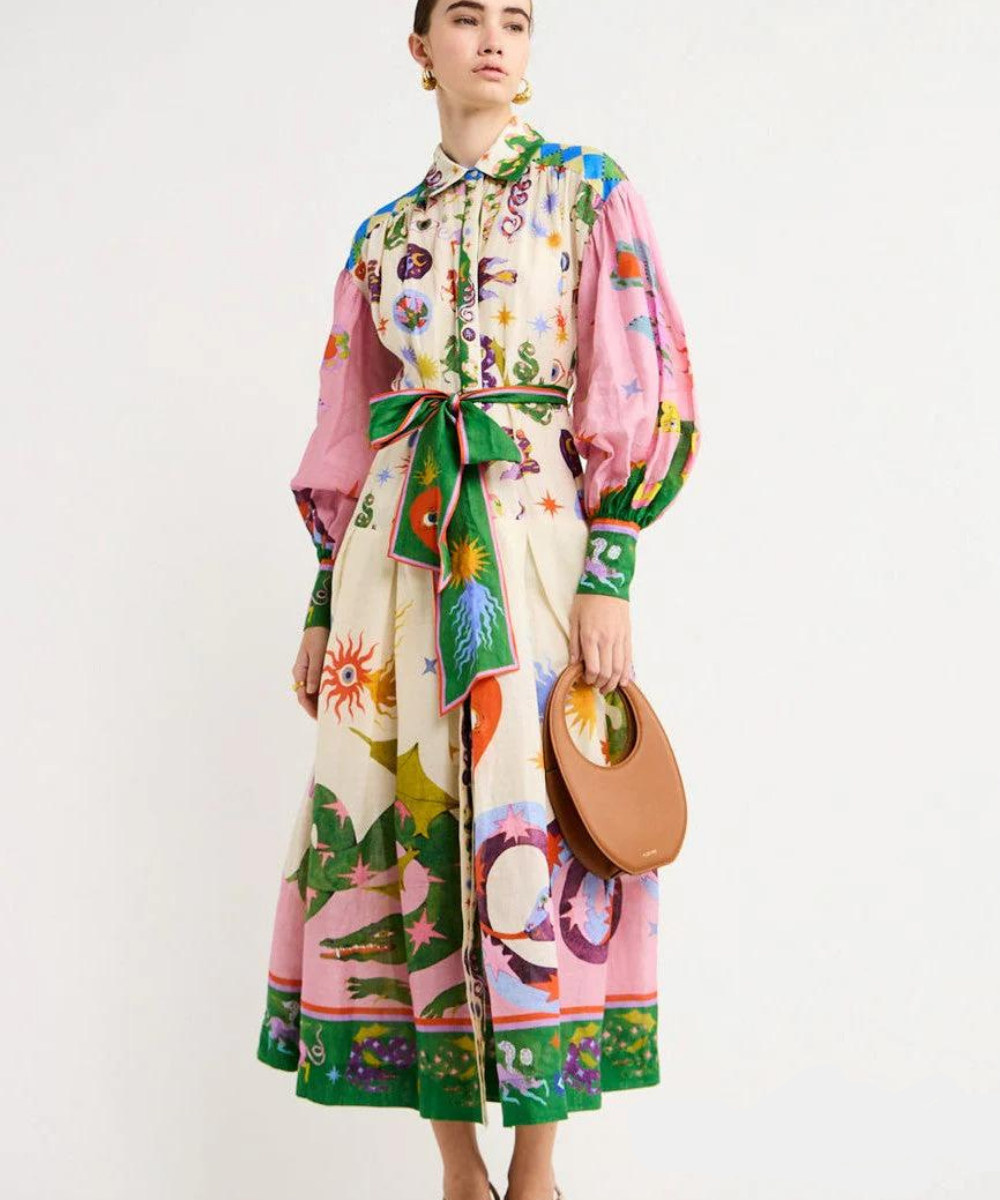 Italian Maxi Shirt Dress for Women
