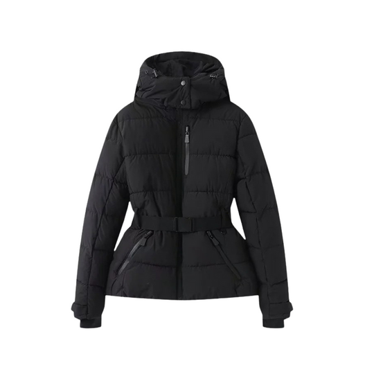 Quilted Belted Puffer Jacket for Women