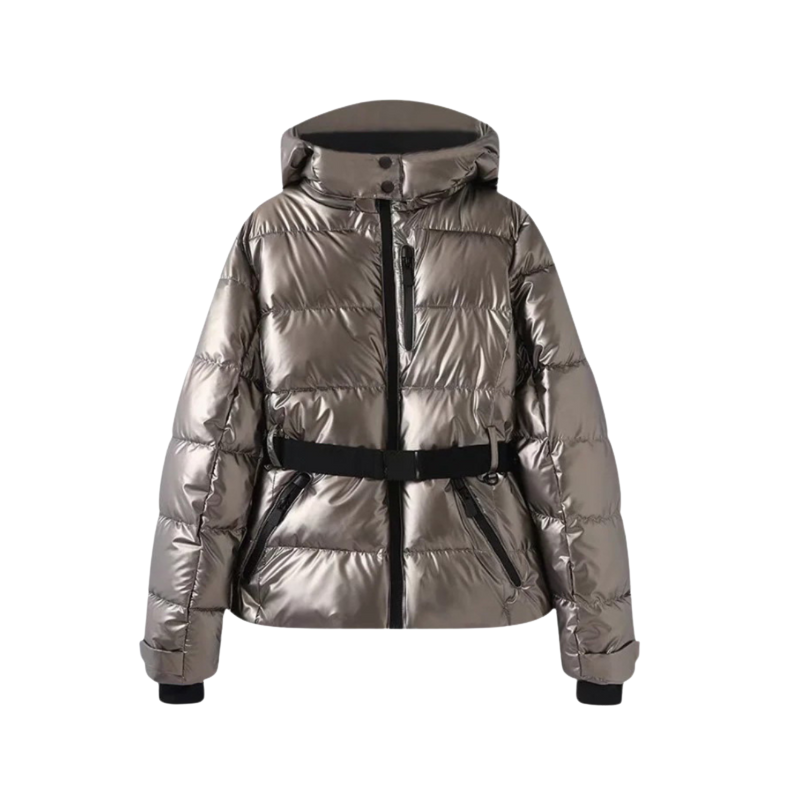 Quilted Belted Puffer Jacket for Women