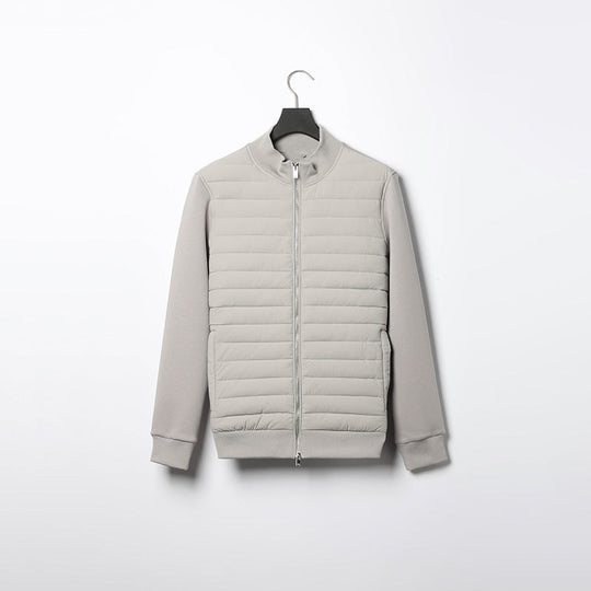 Quilted Winter Jacket with Stand Collar for Men