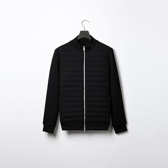 Quilted Winter Jacket with Stand Collar for Men