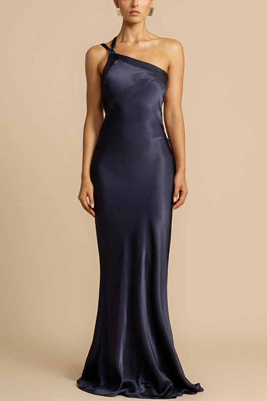 Race Day Dress Women – Knotted Strap & Satin Look