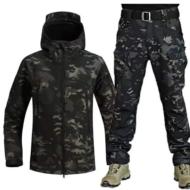 2-Piece Softshell Jacket + Pants | Winter Suit Set for Men