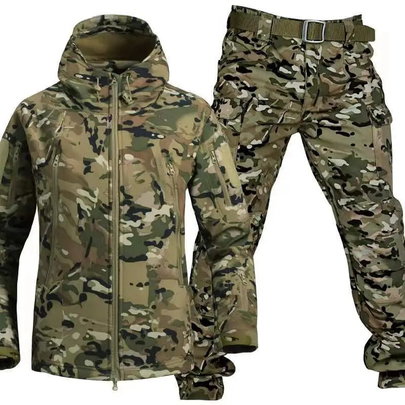 2-Piece Softshell Jacket + Pants | Winter Suit Set for Men