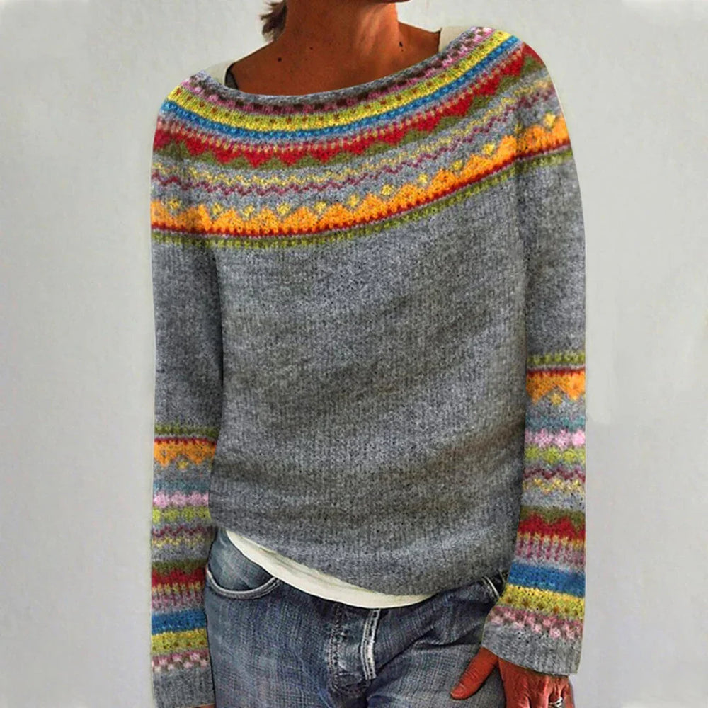 Retro Knit Sweater for Women