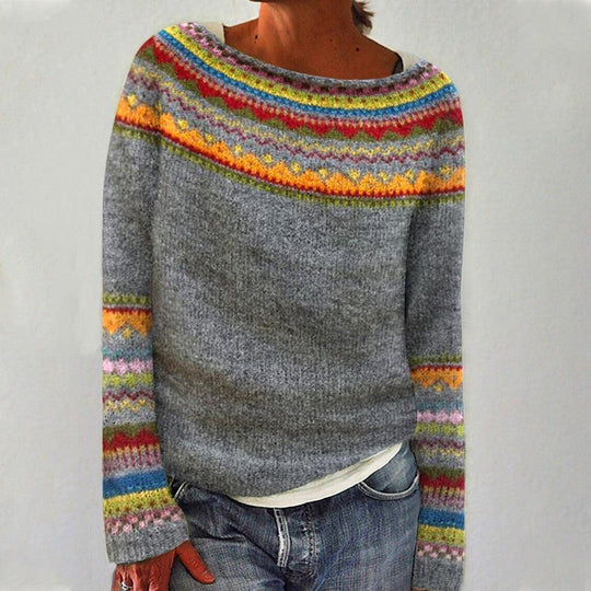 Retro Knit Sweater for Women