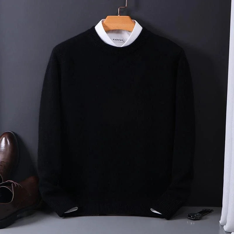 Ribbed Crewneck Sweater for Men