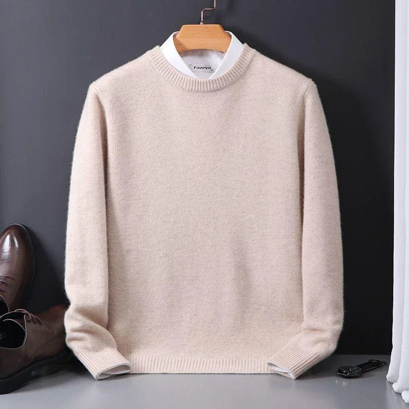 Ribbed Crewneck Sweater for Men