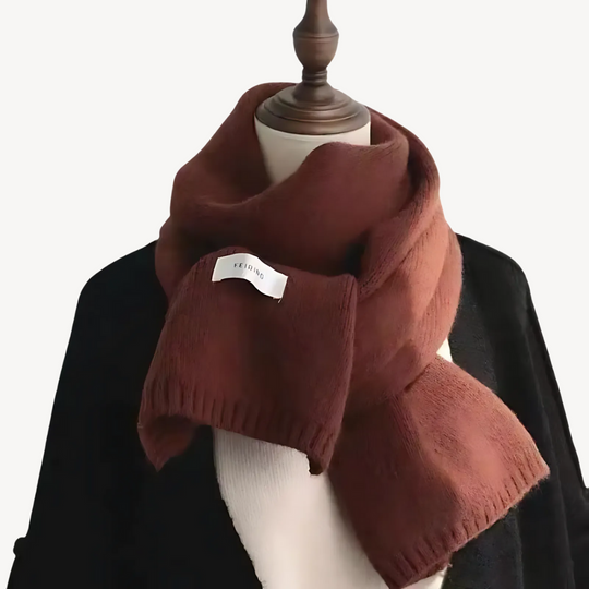 Ribbed Knit Winter Scarf for Women