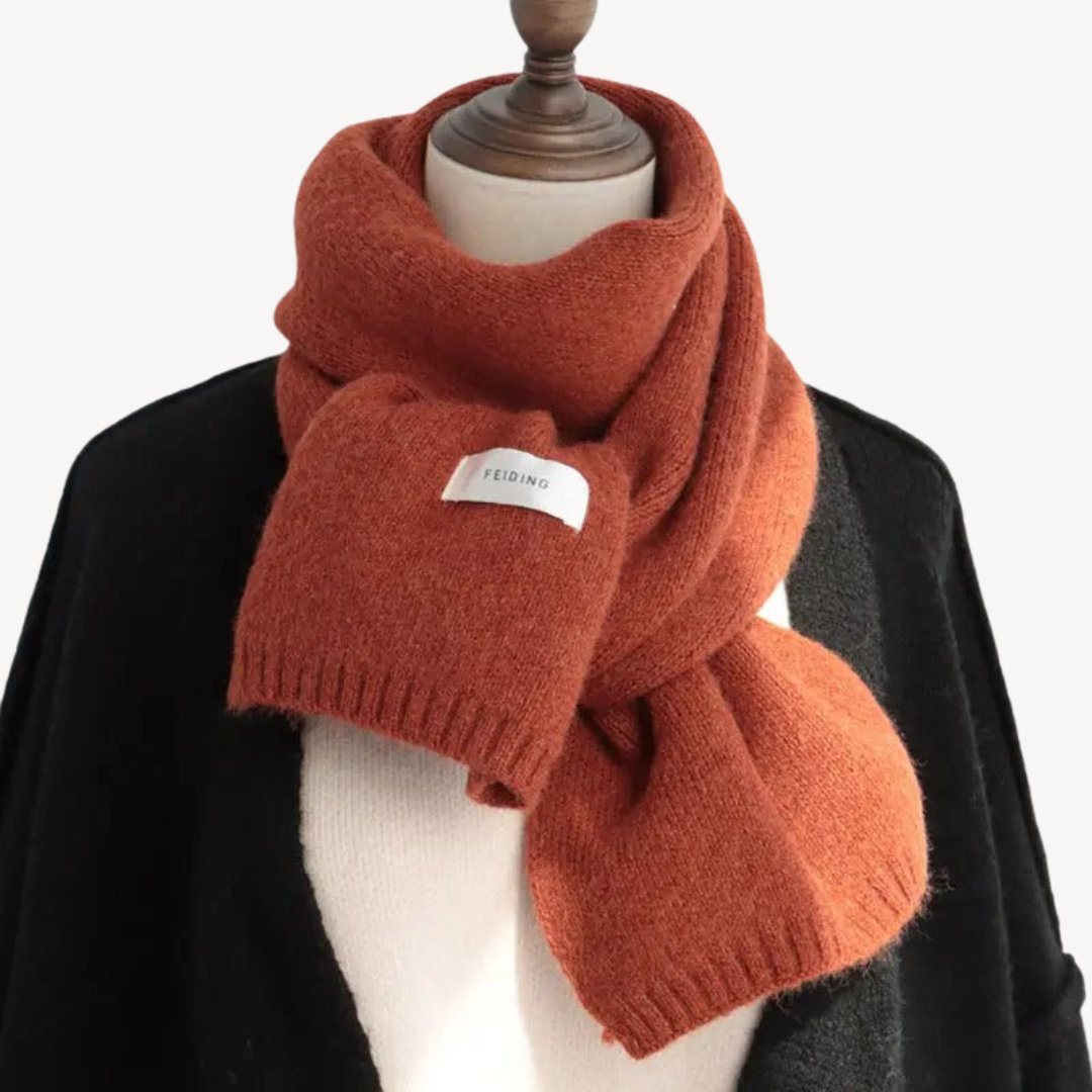 Ribbed Knit Winter Scarf for Women