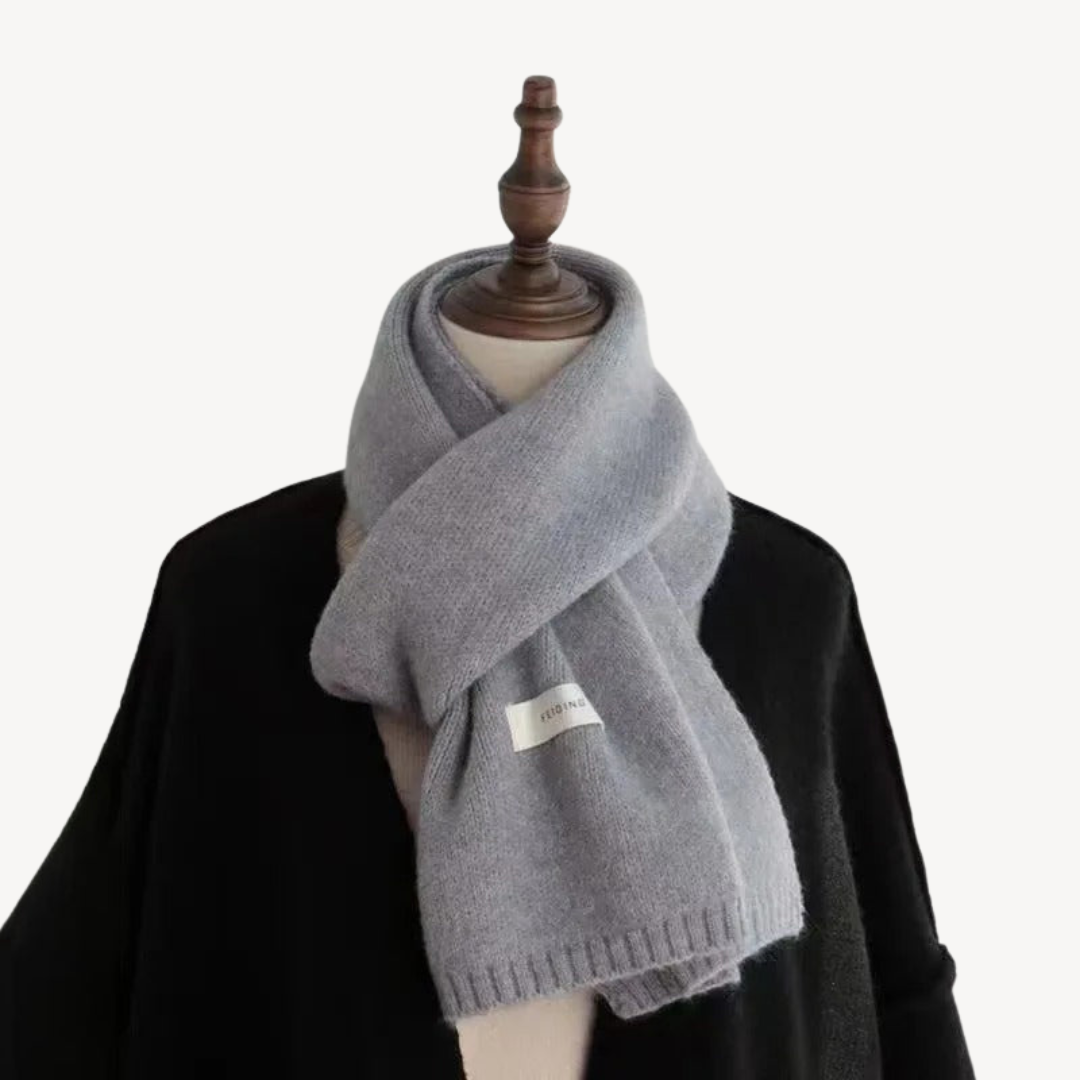 Ribbed Knit Winter Scarf for Women