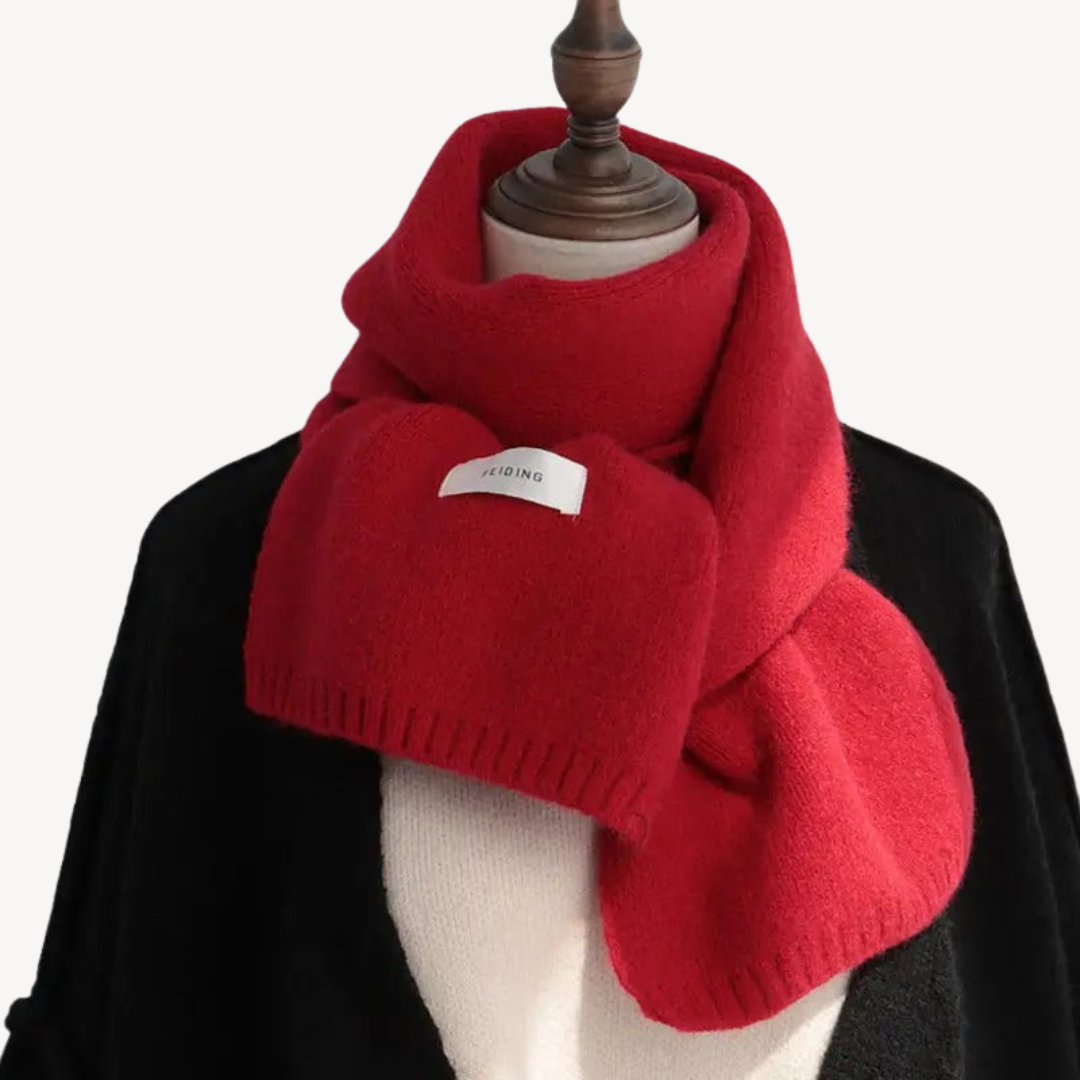 Ribbed Knit Winter Scarf for Women