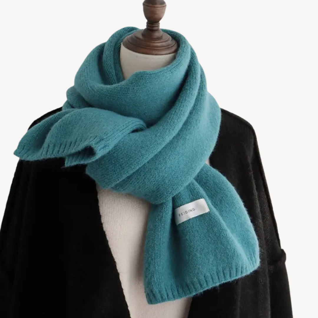 Ribbed Knit Winter Scarf for Women