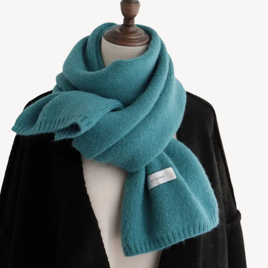 Ribbed Knit Winter Scarf for Women