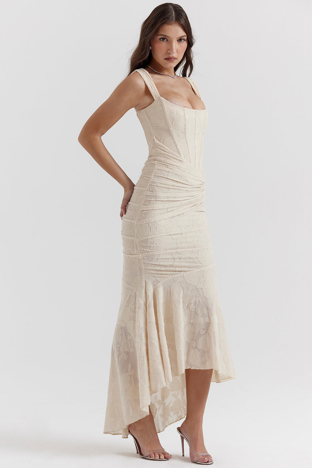 Off-Shoulder Evening Waist Dress for Women