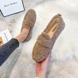 Fuzzy Slip-on Loafers for Women - Image 3