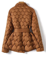 Belted Quilted Puffer Coat for Women - Image 1