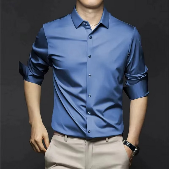 Long-Sleeve Shirt for Men – Structured Cut & Even Surface