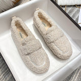 Fuzzy Slip-on Loafers for Women - Image 4