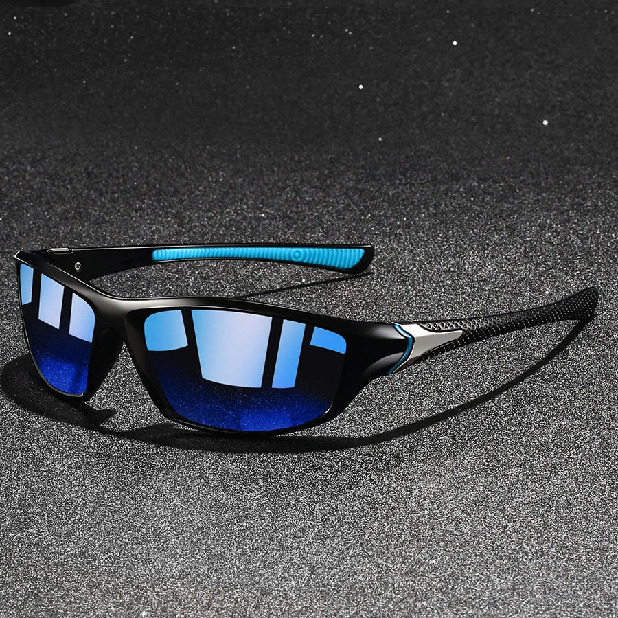Sunglasses wit HD Lens for Men - Wraparound Frame & Mirrored Lenses